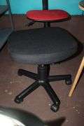 (2) Office Chairs and (2) Circular Glass Top End Tables