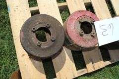 (6) Wooden Tractor Belt Pulleys