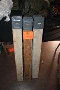 (3) Pairs ID Sawhorse Legs, Thorsen Allied Tool Kit, Pliers, Screwdrivers, License Plates, Halogen Headlight, Le Presse Food Slicer, Jacket, and Misc.