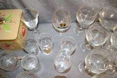 Turkey Platter, Glass Serving Plates, Microwave Turntable, Margarita Glasses, Pizza Pan, and Misc. Glasses