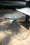 Smoker Base, Glass Top Patio Table, and Square Patio Table