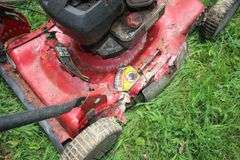 Cyclone 2 Wheel Lawn Cart and Murray 22 Inch Push Mower for Parts