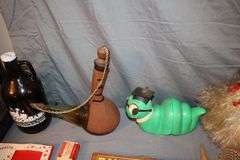 Glass Decanters, Coca Cola Glass, Liquor Barn Glass, Pens, Wall Decorations, Decanter, and Misc.