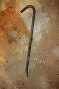 Wooden Baseball Bat, Curtain Rods, Crowbar, Electric Wire, Black and Decker Drill, and Misc.