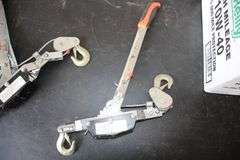 (2) Allied 2.5 Ton Double Gear Cable Puller