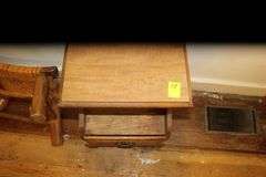 End Table, Single Drawer End Table, Corner Shelf, and Wicker Stool
