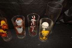 Looney Toon Glasses, (9) 2010 Derby Glasses, E.T Glasses, 2003 Derby Glass, and Misc. Decorative Glasses