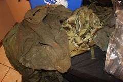 New York Giants Clothes Hamper, US Army Bag, US Army Size Medium Jacket, Army Bags and Fanny Pack, Tent Blankets, Fabric, and Misc.