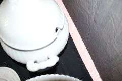 Kaiser Teapots, Serving Plates, Plates, Bowls, Saucers, Cups, Soup Tureens, Sugar Canister, and Gravy Boat