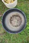 (2) Saw Horses, Cable, (2) Flower Pots, (4) Pieces of 4 Inch Drain Pipe, and Misc. Rope Pieces