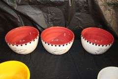 Tabletop Gallery Bowls, Zak Bowls, (2) Fire King Bowls, Glass Mugs, Condiment Bowls, Glasses, and Misc.