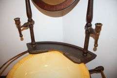 Wash Stand with Mirror, Wash Basin, and Pitcher