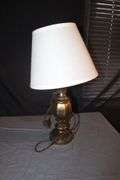 Oil Lamp with Globe and (2) Electric Lamps with Shades