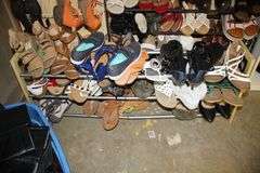 Misc. Womens Dress Shoes and (3) Shoe Racks