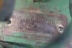 Model B John Deere Tractor