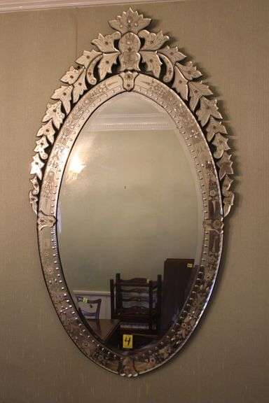 Large Ornate Oval Mirror image