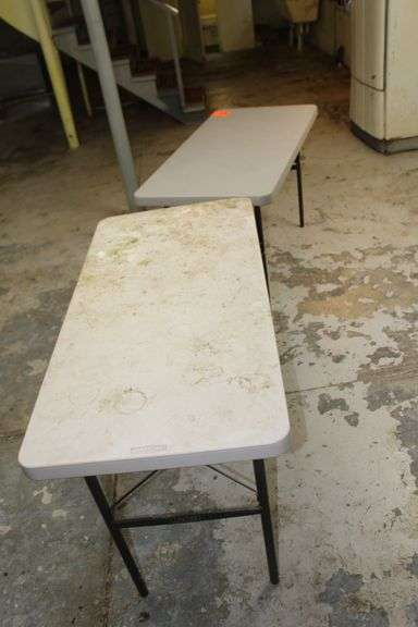 (2) 4 Ft Lifetime Folding Tables image