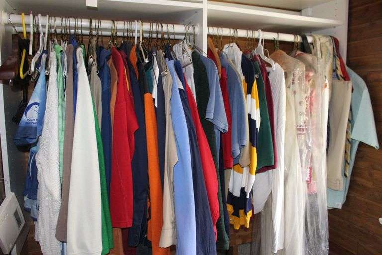 Sweaters, Jackets, Shirts, Blazers, Polos, Belts, Turtlenecks, and Misc. Clothes image