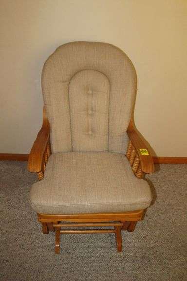 Cushioned Wooden Rocking Chair