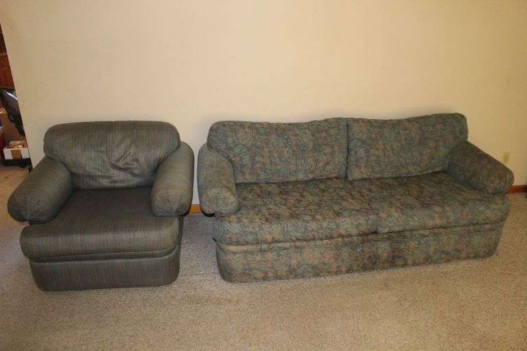 Decorative Couch and Bernhardt Arm Chair