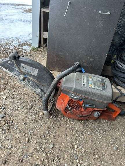 Husqvarna cut off saw, Husqvarna 455 chain saw, (1) Doug & Sam 10" table saw, bldg:Green