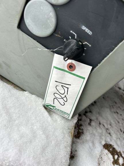 Rolling cart, wire caddy, (2) VFD motor controllers, bldg:Green