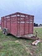Livestock trailer 6'6" W x 14' L, divider in the middle, under 2500#, row:3