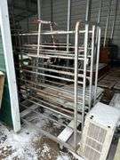 Rolling cart, wire caddy, (2) VFD motor controllers, bldg:Green