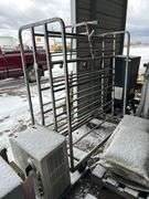 Rolling cart, wire caddy, (2) VFD motor controllers, bldg:Green