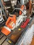 Stihl cut off saw & craftsman 10" table saw, bldg:green