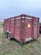 Livestock trailer 6'6" W x 14' L, divider in the middle, under 2500#, row:3
