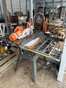 Stihl cut off saw & craftsman 10" table saw, bldg:green