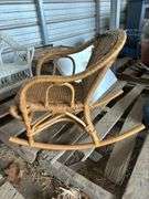 (1) Whicker childrens rocker, bldg:green