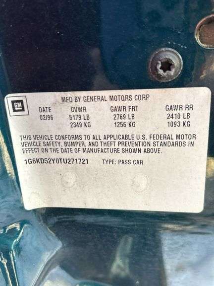 1996 Cadillac Deville, K, row:1
