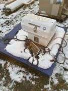 (2) 6000# scale platforms- (1) control head & old grocer scale, row:3