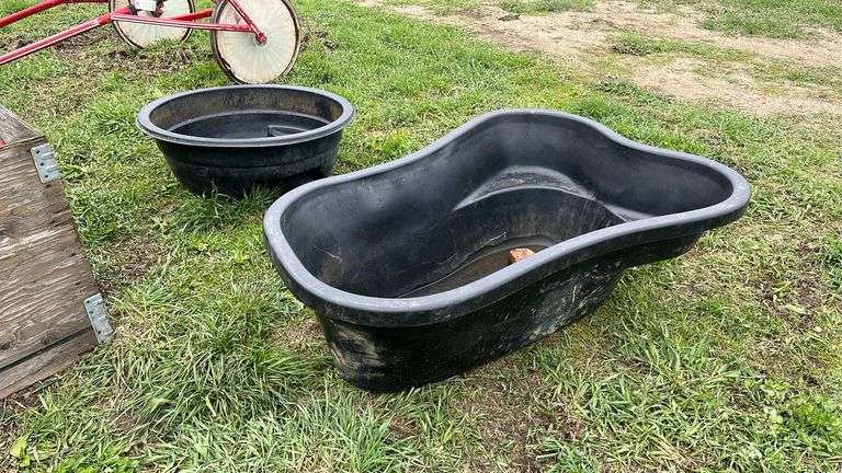 (2) tubs for a water garden, row:10