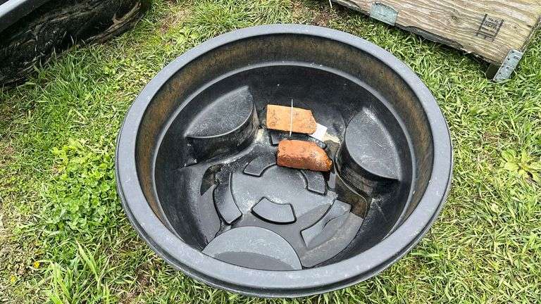 (2) tubs for a water garden, row:10
