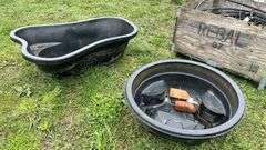 (2) tubs for a water garden, row:10