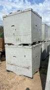 (2) Plastic reinforced steel totes with lids 48" x 44" x 44", row:6