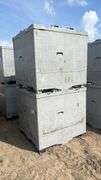 (2) Plastic reinforced steel totes with lids 48" x 44" x 44", row:6