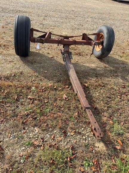 Running gear steer axle with tongue and wheels image