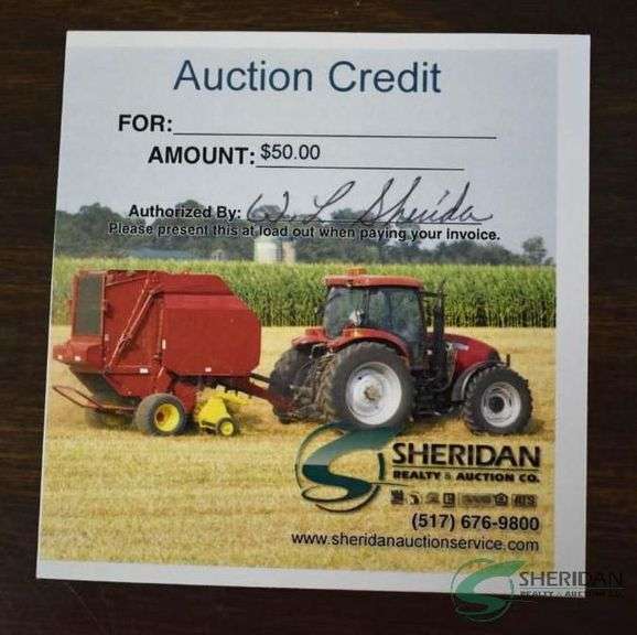$50 Sheridan Realty & Auction Gift Certificate image