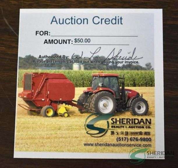 $50 Sheridan Realty & Auction Gift Certificate image