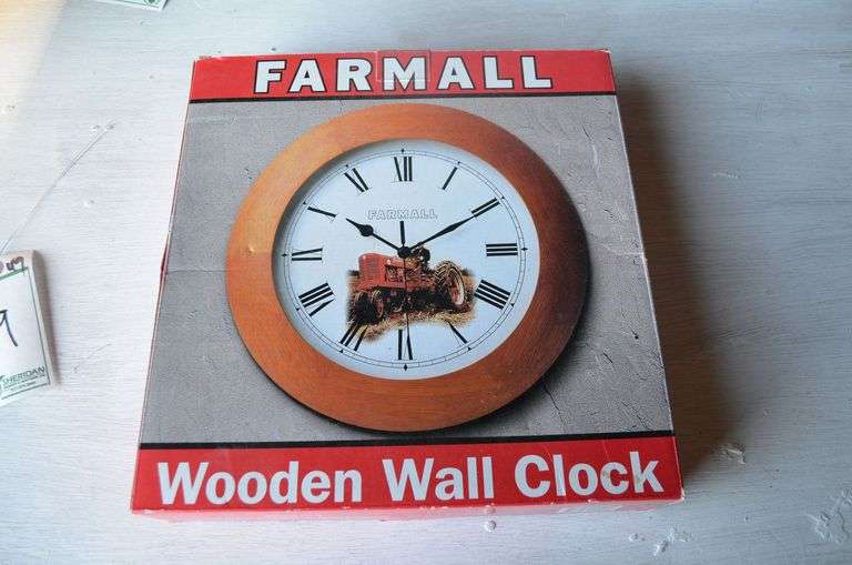 Farmall Wooden Wall Clock image