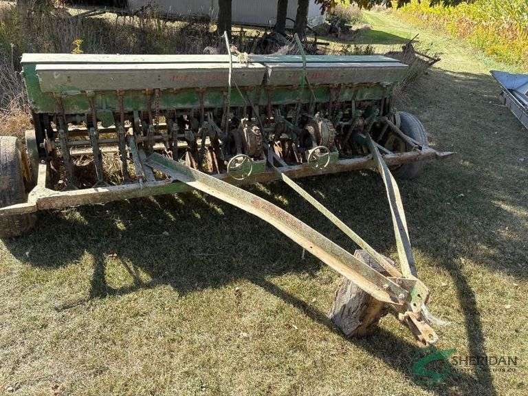 John Deere Van Brunt drill, has seeder boxes image