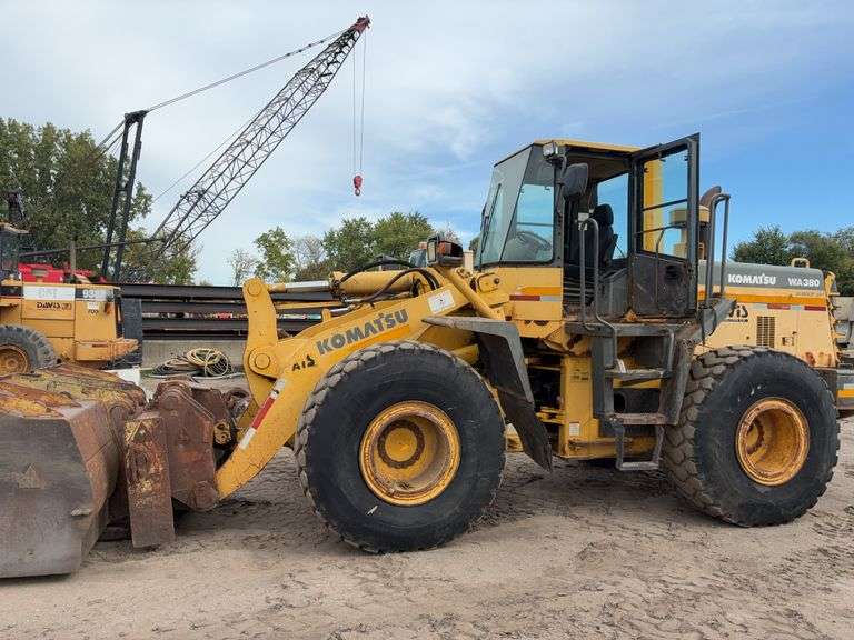 Komatsu WA 380 Wheel Loader with Bucket and Forks image