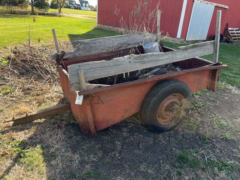 Vintage wood hauling wagon image