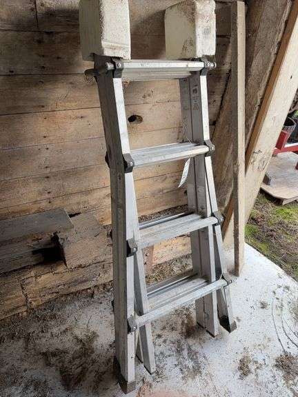 Aluminum collapsible ladder image
