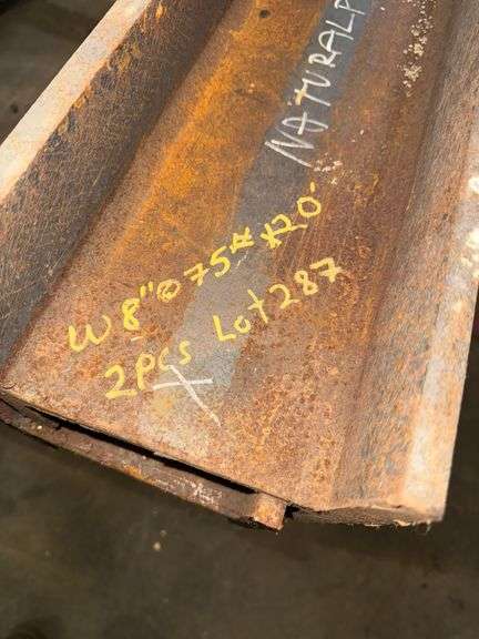 W *"@75#x20ft 2 sections of I beam image