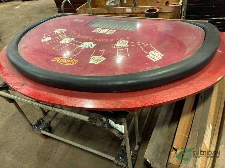 Blackjack table top out of a casino image